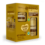 Kit Especial Banho De Verniz Forever Liss Com Shampoo 300ml Máscara 250g