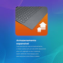 Notebook Positivo Vision C14 Lumina BAR Celeron, 8GB 128GB eMMC, Tela 14 Polegadas HD Antirreflexo, Linux, Tecla Link - Cinza