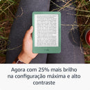 Kindle 16 GB (Última geração) - Leve e compacto, com tela antirreflexo, trocas de página mais rápidas, luz frontal ajustável e bateria de longa duração - Cor Verde