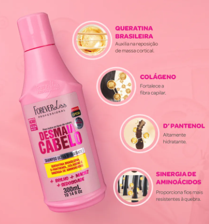 Shampoo Desmaia Cabelo Forever Liss 300ml