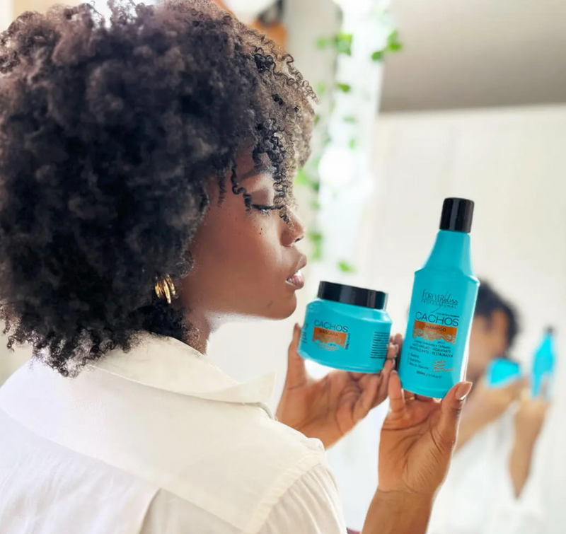 Kit Top de Vendas - Linhas Completas Desmaia Cabelo, Banho de Verniz, Cresce Cabelo e Cachos