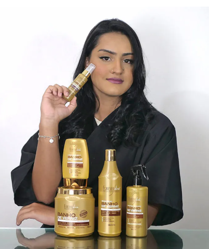 Kit Top de Vendas - Linhas Completas Desmaia Cabelo, Banho de Verniz, Cresce Cabelo e Cachos