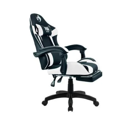 Cadeira Gamer Fox Racer Zerda, Branco, Com Apoio De Pe