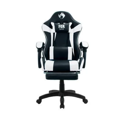 Cadeira Gamer Fox Racer Zerda, Branco, Com Apoio De Pe