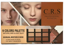 Paleta de pó facial CRS com 9 cores