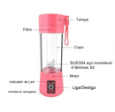 Mini Liquidificador Portátil Shake Take Juice Cup 6 Lâminas Recarregável