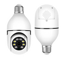 Câmera segurança wifi ip sem fio 360 encaixe lâmpada aplicativo yoosee visão noturna segurança E27 - bivolt