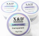 Gel X&d 15g Led Uv Gel para Unhas Xd Profissional Acrigel Alongamento Xed