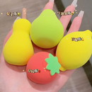 kit 4 esponjas de maquiagem de frutas esponja de maquiagem em pó molhado e seco
