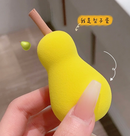 kit 4 esponjas de maquiagem de frutas esponja de maquiagem em pó molhado e seco