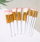 KIT 10 Pincels de maquiagem esfumar contorno kabuki profissional