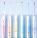 kit de 6 peças marca-texto de ponta dupla/flor de cerejeira