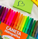 Caneta Canetinha Hidrográfica Com 12, 6 E 24 Cores - Leo E Leo