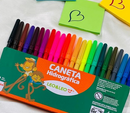 Caneta Canetinha Hidrográfica Com 12, 6 E 24 Cores - Leo E Leo
