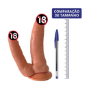 Consolo Dildo DP Dupla Penetração Prótese Peniana Com Ventosa Dois Pênis Pinto Sex Shop