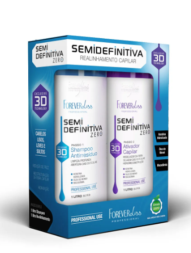 Kit Escova Semi Definitiva Forever Liss 2x1000ml