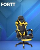 Cadeira Gamer Fortt xiamen Amarela - Cgf011-am Preto