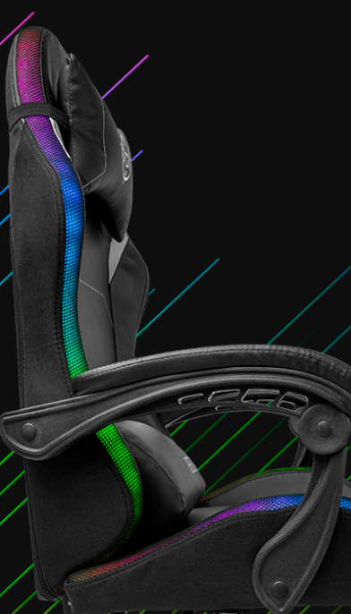 Cadeira Gamer TGT Heron, RGB, Espuma Moldada, Preto, TGT-HR-RGB01