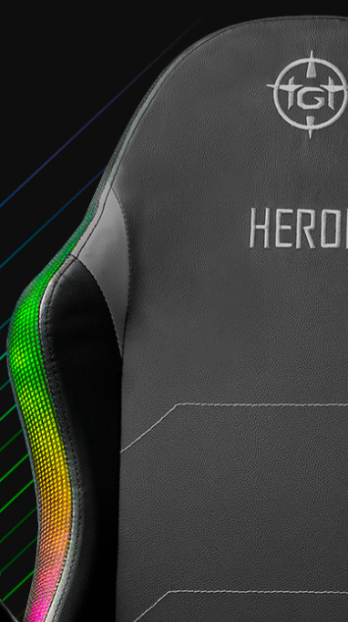 Cadeira Gamer TGT Heron, RGB, Espuma Moldada, Preto, TGT-HR-RGB01
