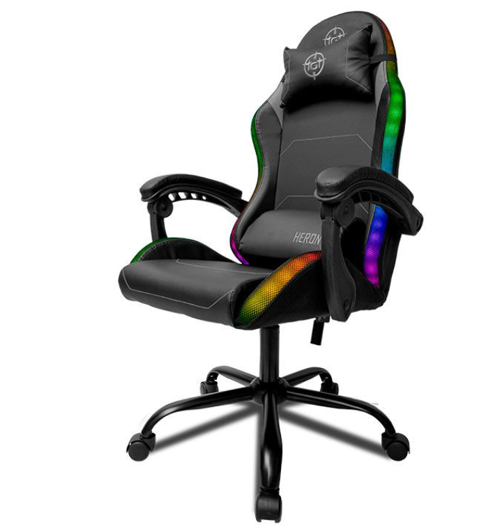 Cadeira Gamer TGT Heron, RGB, Espuma Moldada, Preto, TGT-HR-RGB01