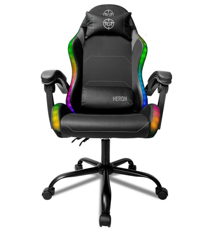 Cadeira Gamer TGT Heron, RGB, Espuma Moldada, Preto, TGT-HR-RGB01