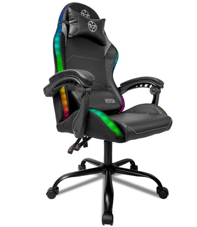Cadeira Gamer TGT Heron, RGB, Espuma Moldada, Preto, TGT-HR-RGB01