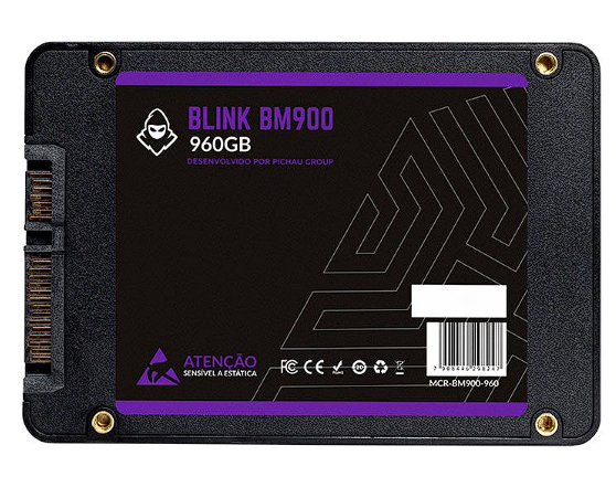 SSD Mancer Blink BM900, 960GB, 2.5, Sata III 6GB/s, Leitura 550MB/s, Gravacao 450MB/s, MCR-BM900-960