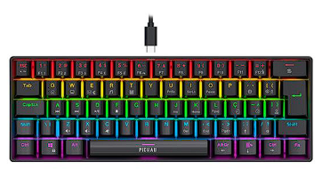 Combo Gamer Pichau Netuno V2 4x1, Rainbow, Teclado Mecanico ABNT2, Mouse 4200DPI, Mousepad Medio, Headset Drivers 50mm, PG-NTNX-RBW01