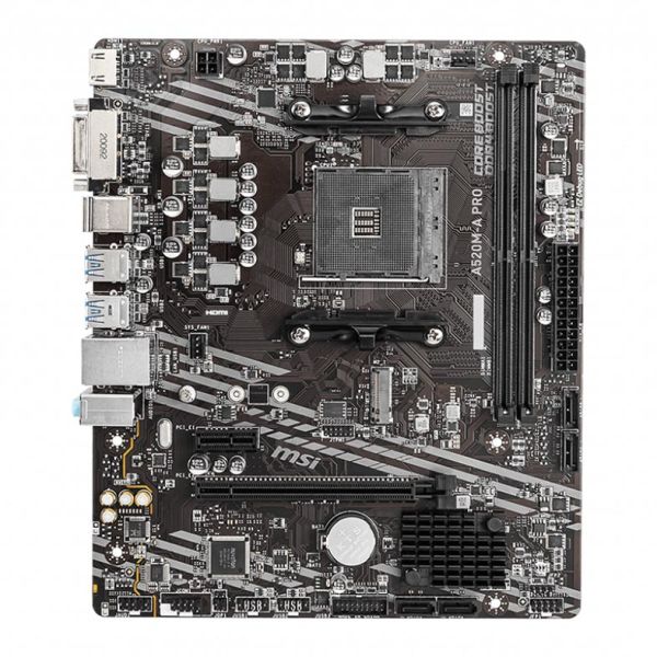Placa Mae MSI A520M-A PRO, DDR4, Socket AM4, M-ATX, Chipset AMD A520, A520M-A PRO
